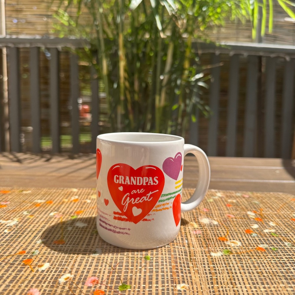 Vintage‎ Contenova The Love Line Grandpas are Great Heart Coffee Mug Ceramic